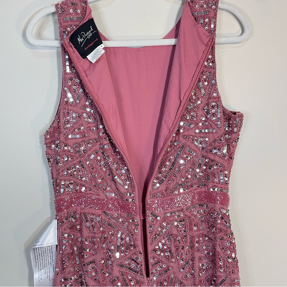 Mac Duggal Pink Sequin Sheath Midi Dress - Picture 9 of 15